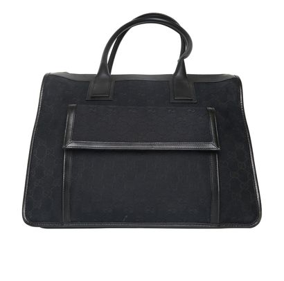 GG vintage Tote, &pound;355, Handbags, Black, Canvas, Front view